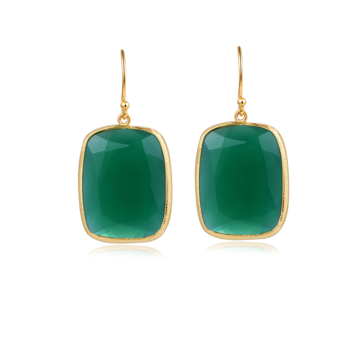 High sense of original simple female agate earrings