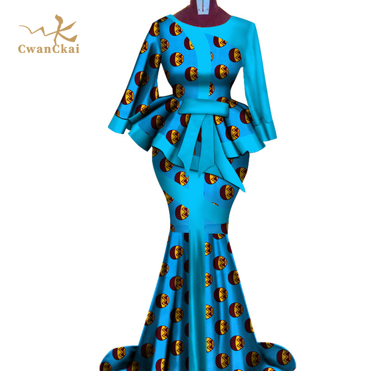 Best selling printed fabric African ladies dress