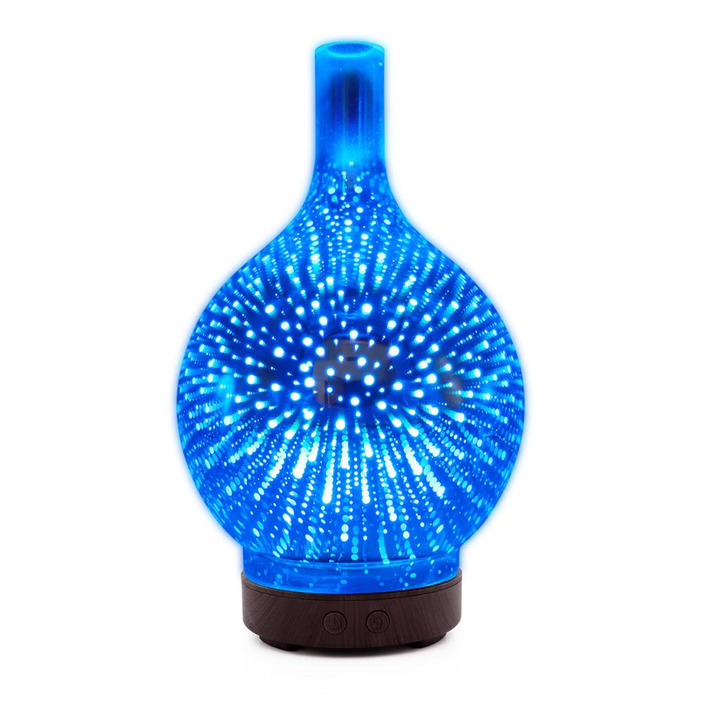 Colorful luminous fireworks pattern glass aromatherapy machine
