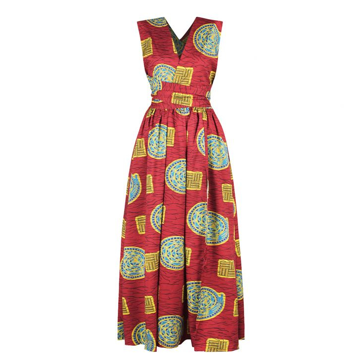 Factory sexy party African printed colorful women's summer dress