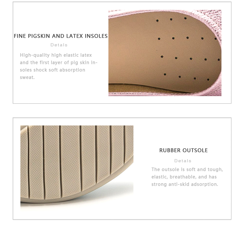 Comfortable fold flat with Middle East Lady's leather shoes
