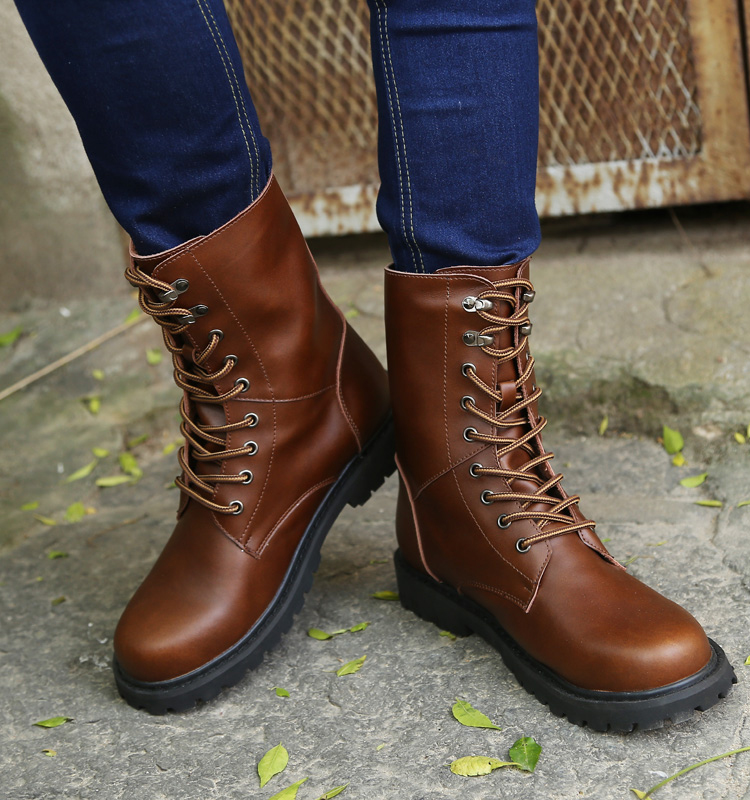 High quality daily leather Martin black Middle Eastern men's boots
