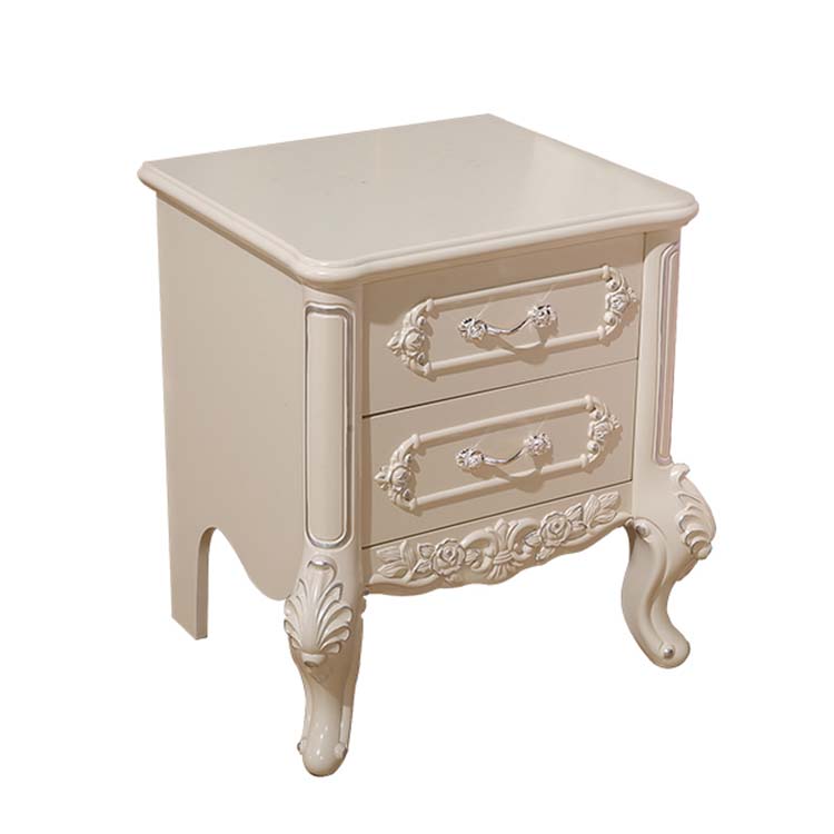 Luxurious wooden square side Thailand bedside table