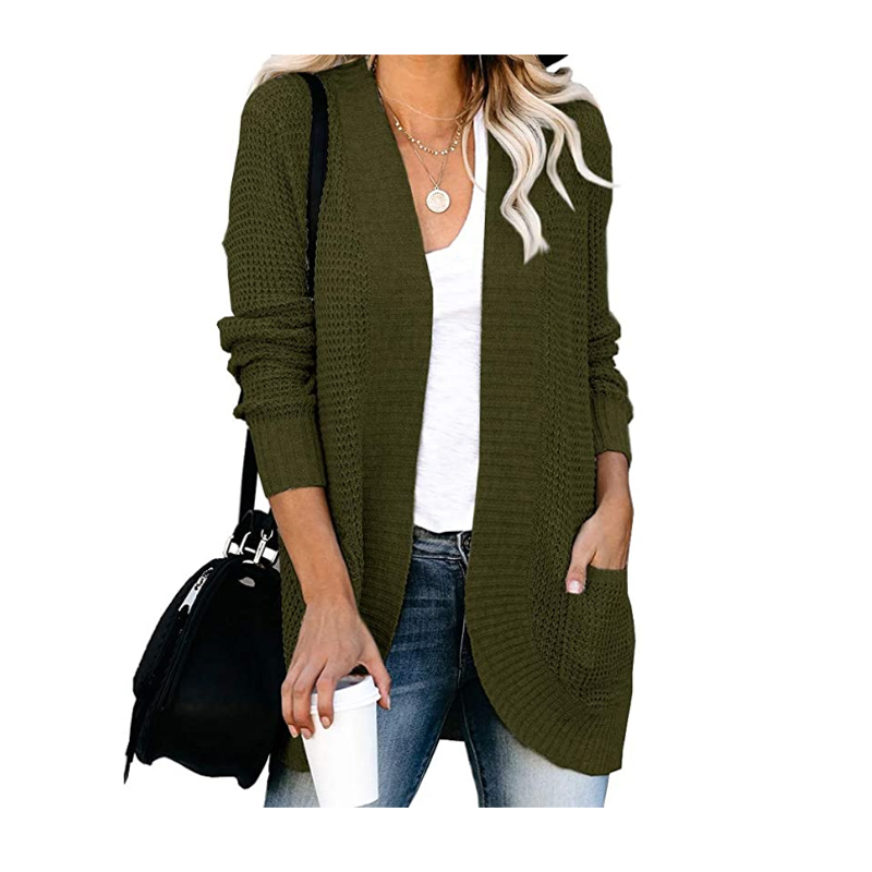 Fashion long sleeve thick knit African lady cardigan