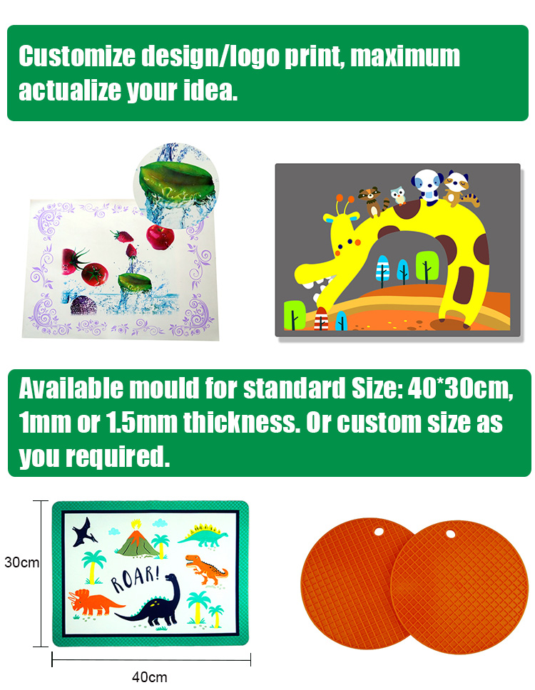 Custom printed Southeast Asia children's Place mat