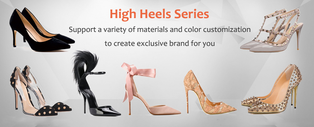 Fashionable and elegant rainbow pointy Middle East Lady's high heels