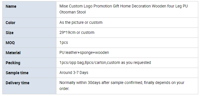 Promotional gift home decor wooden four-legged stool