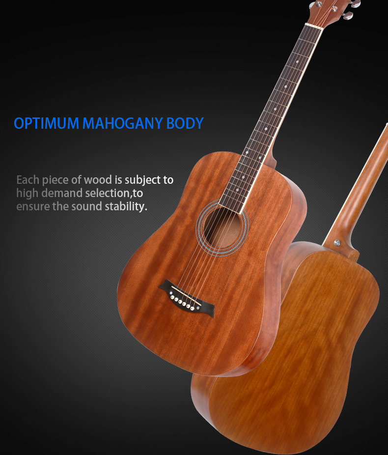 Manufacturer of Mahogany 38-inch travelling African guitar