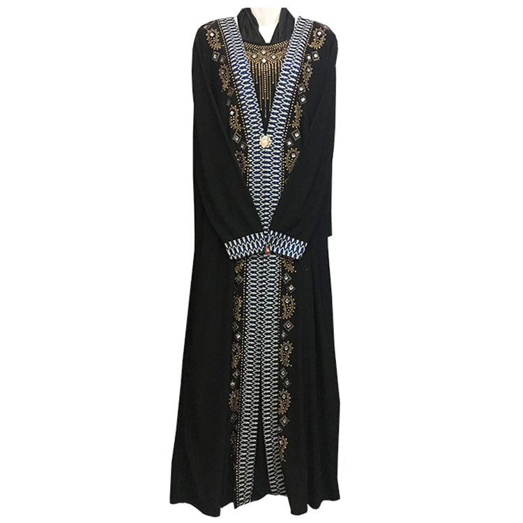 Fashion ironing and drilling Arab women's robes