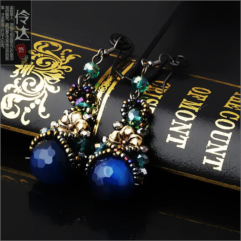 Ling Da accessories red bean acacia original Valentine's Day earrings