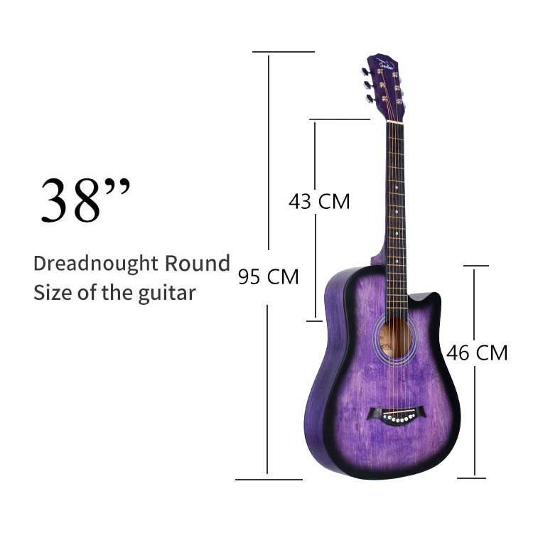 Wholesale solid 38 inches Africa acoustic guitar