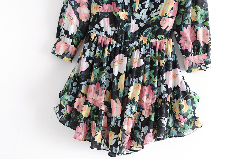 Europe and the United States new couture show thin restoring ancient ways falbala mini dress
