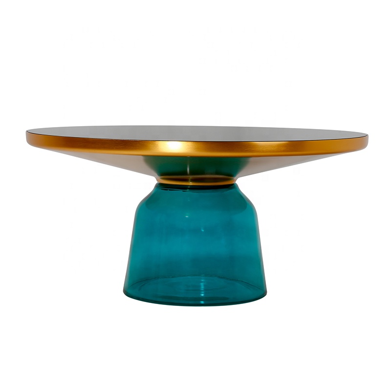 Designer stained glass clock Thailand coffee table