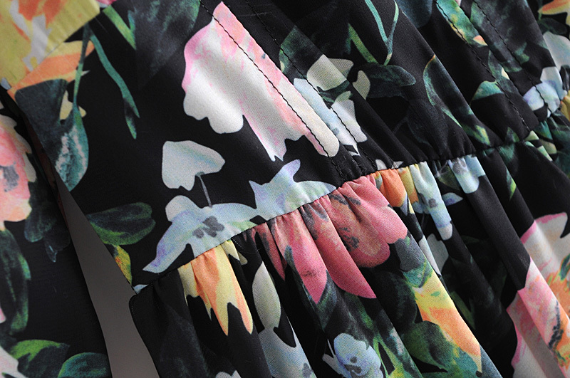 Europe and the United States new couture show thin restoring ancient ways falbala mini dress