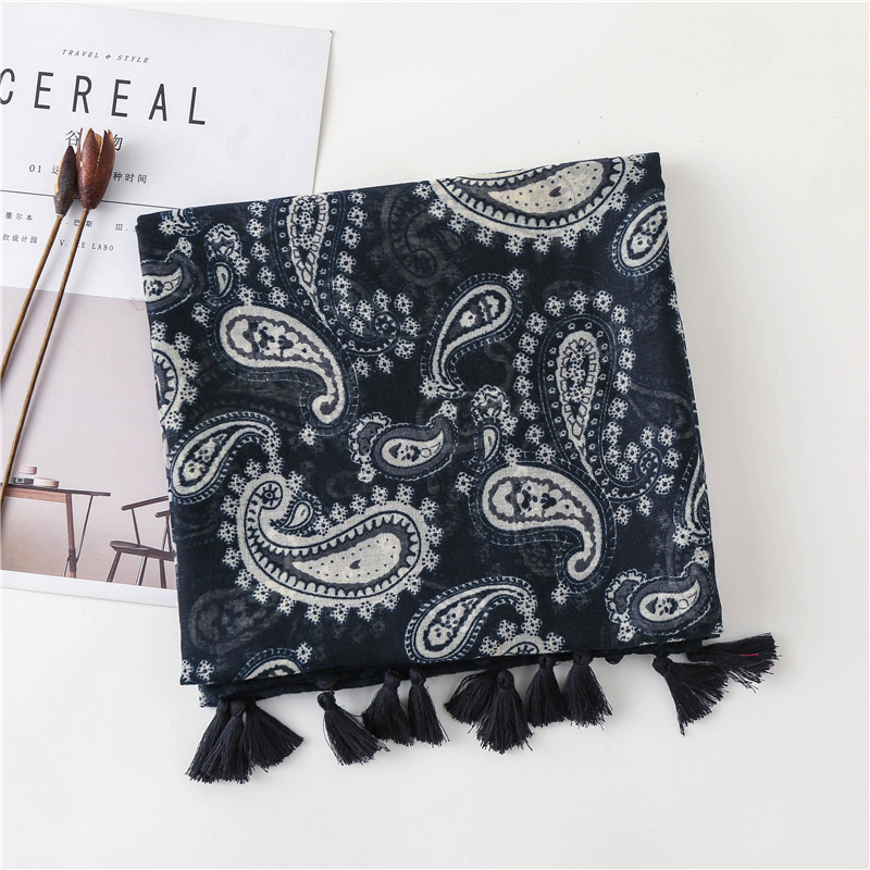 New Arabic lady's headscarf in maple leaf print