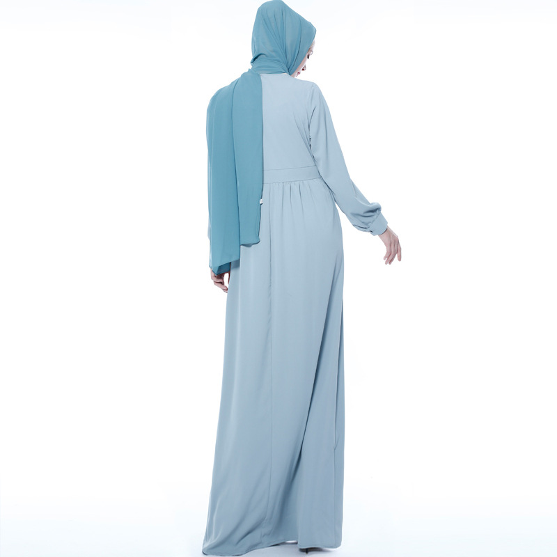 Muslim ethnic style basic style pure color robes