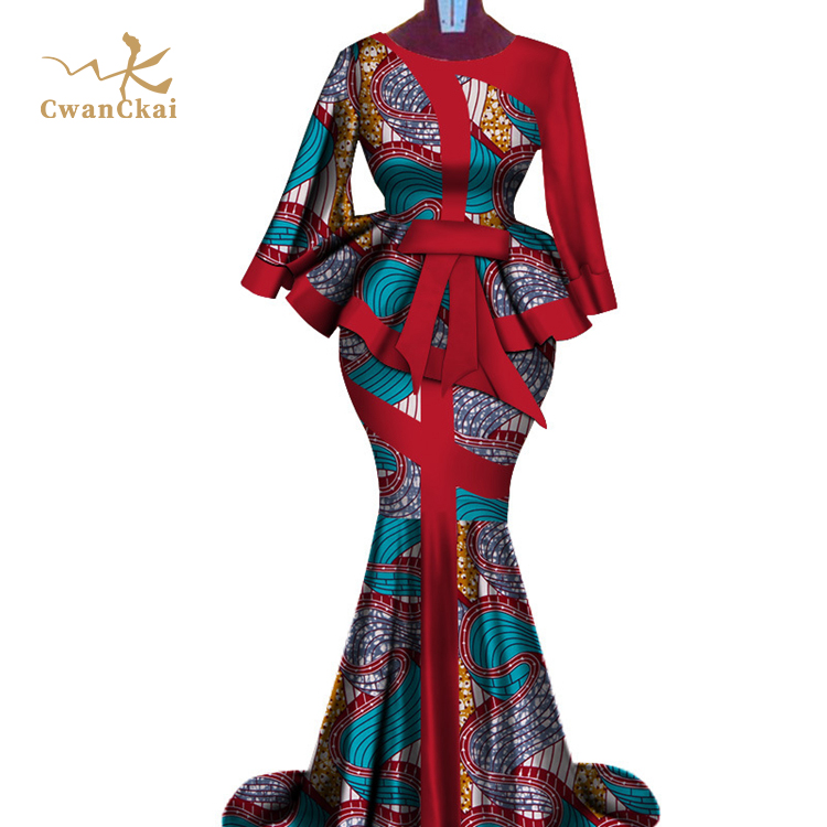 Best selling printed fabric African ladies dress