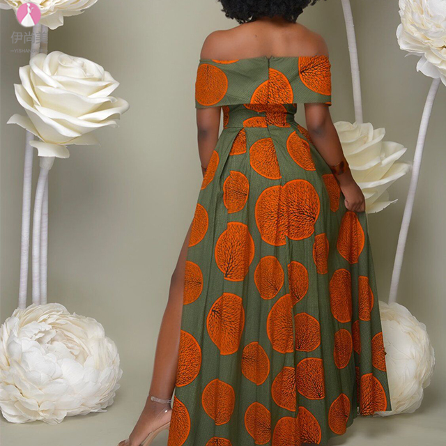 Summer hot explosions with split sexy long African ladies dress