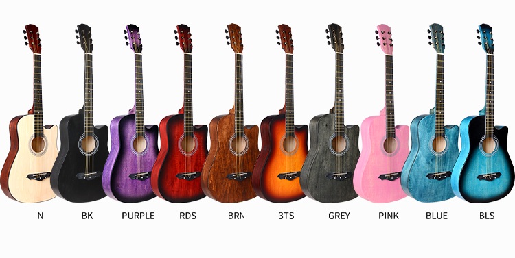 Wholesale solid 38 inches Africa acoustic guitar