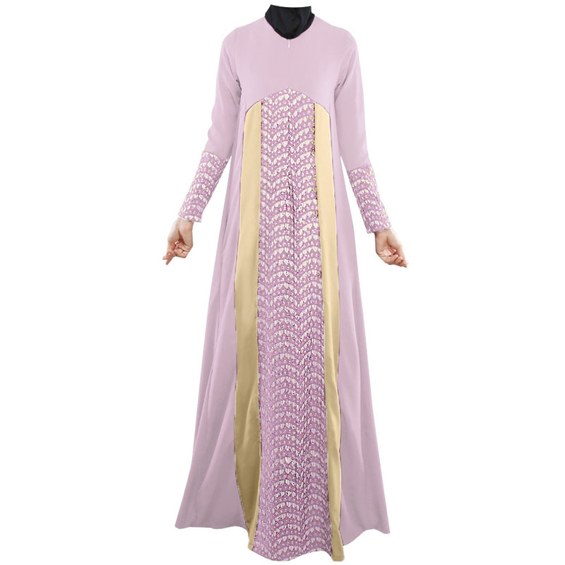 Design lace stitching for Muslim women's burqa