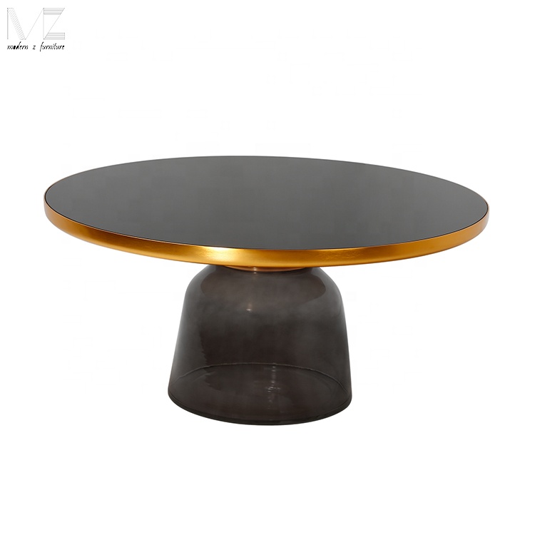 Designer stained glass clock Thailand coffee table