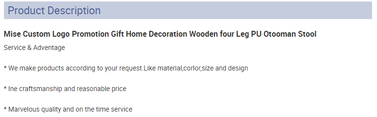 Promotional gift home decor wooden four-legged stool