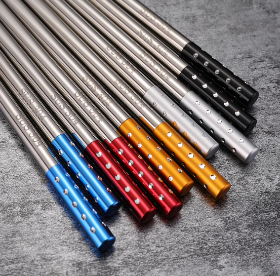 Wholesale metal 5 Double belt Gift Box Of Southeast Asian chopsticks