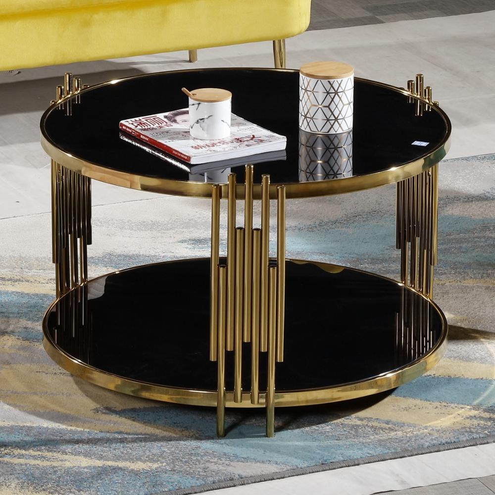 Modern top gold stainless steel Thailand coffee table