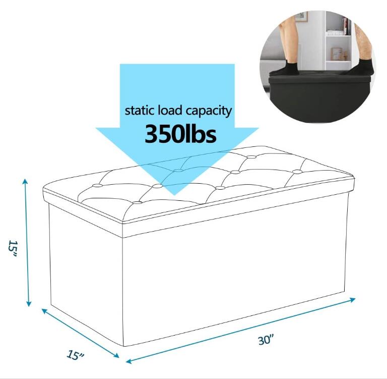 Furniture high quality PU storage Bed Bench