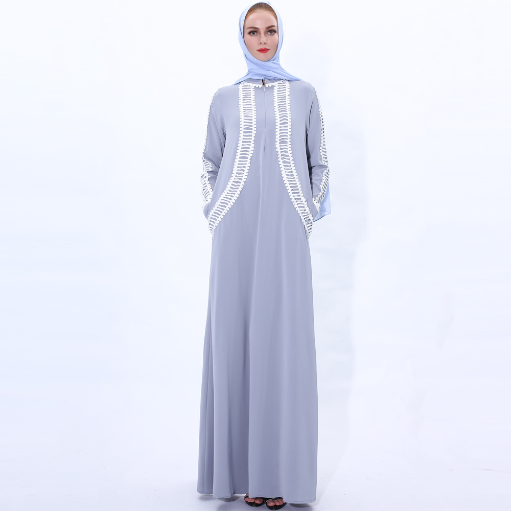 Saudi Arabia loose plus-size ankle-length dress