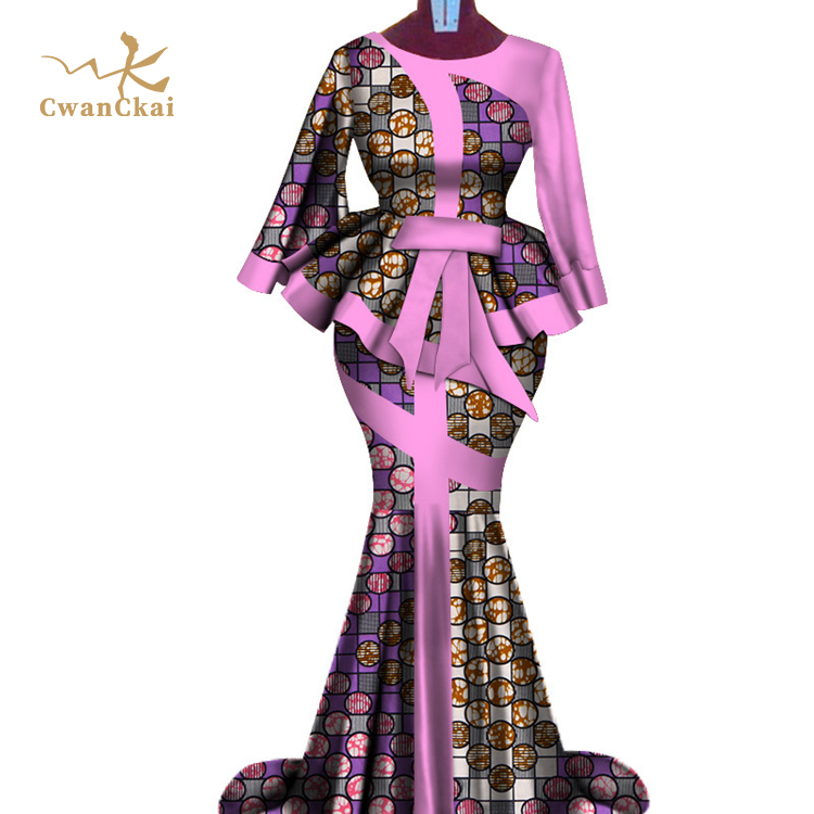 Best selling printed fabric African ladies dress