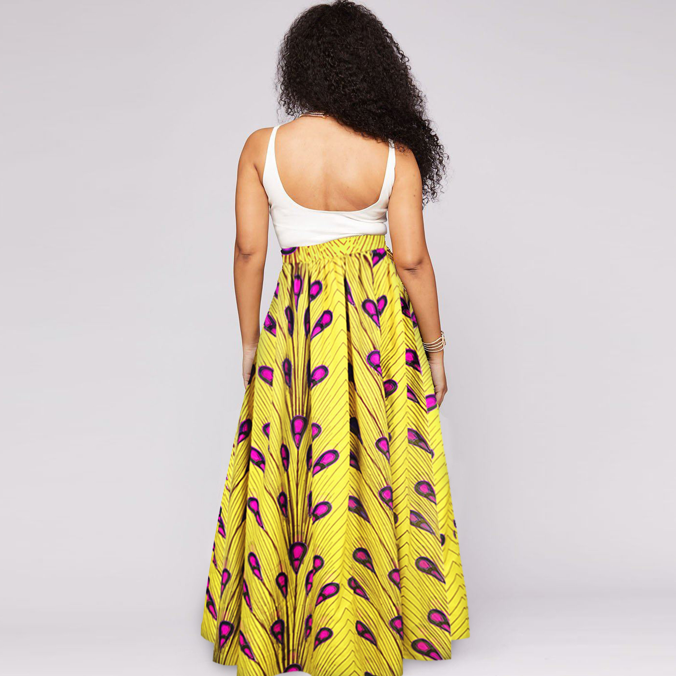 Best selling African floral digital ladies skirt