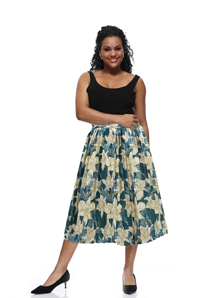 Large sizes are popular in the medium and long summer African women's skirts