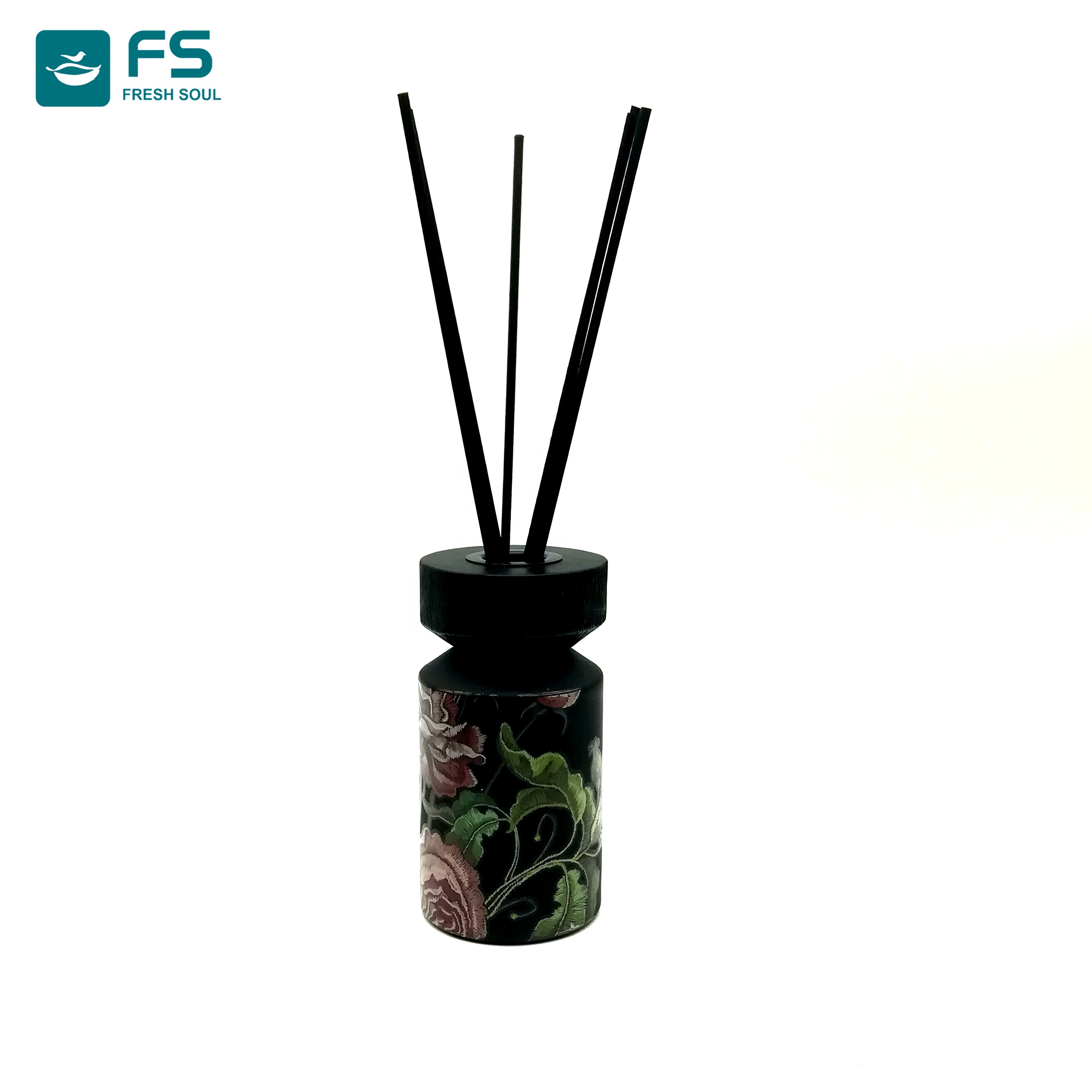 Printed glass reed diffuser candle set household perfume