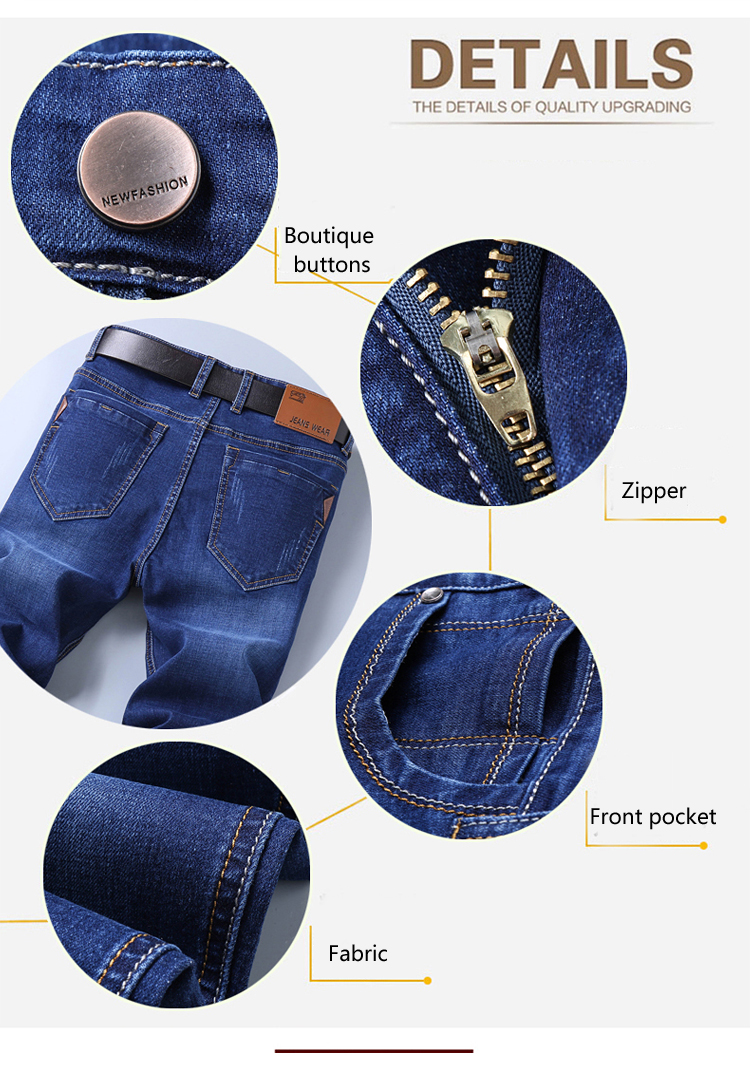 Fashionable fabric soft breathable natural African men's jeans