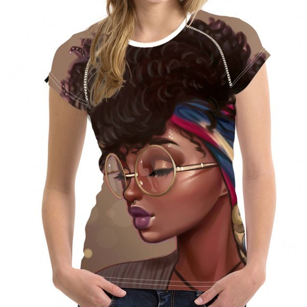 Hot Sale Art  African Pattern Women T-shirts 