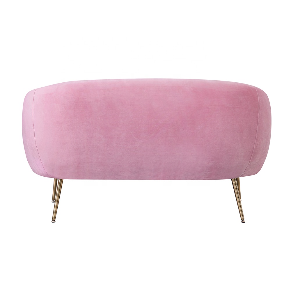 Hot selling living room shell pink velvet Thailand sofa