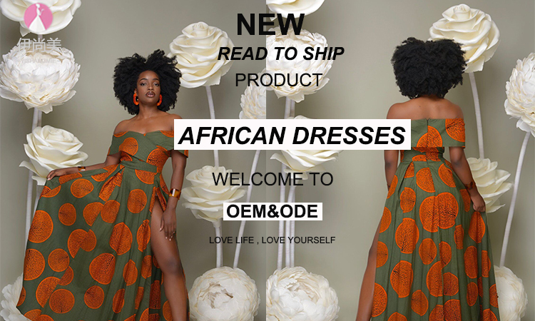 Summer hot explosions with split sexy long African ladies dress