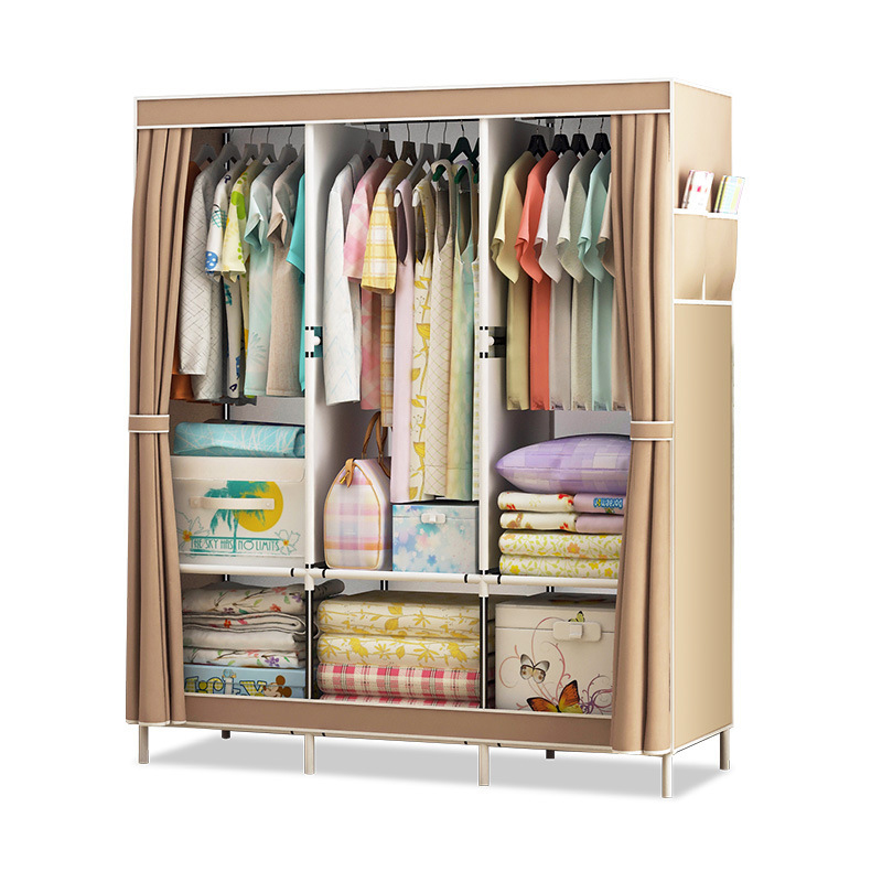 Bedroom furniture with cheap folding cloth wardrobe