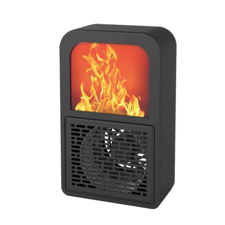 400 watts mini office home desktop 3D fire electric heater
