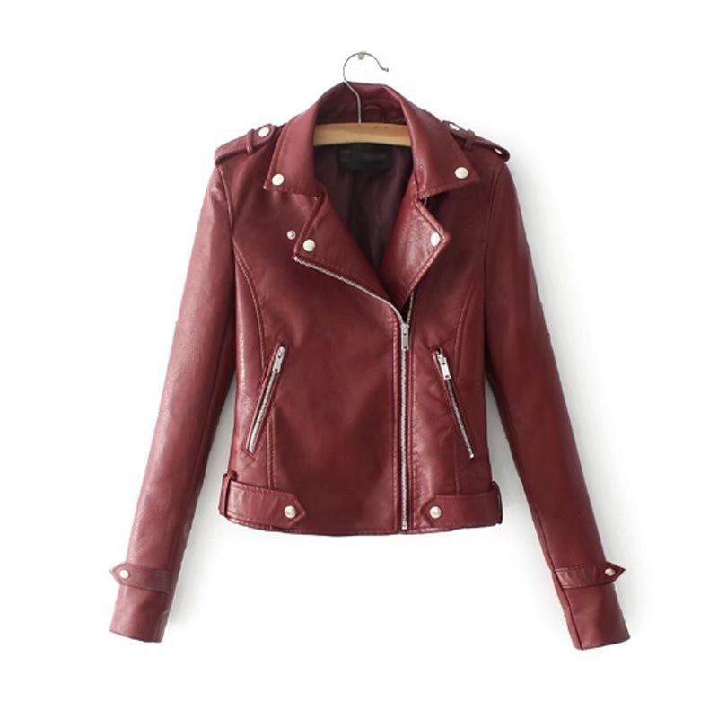 Europe and The United States fall new women's pocket zipper sexy slim motorcycle jacket