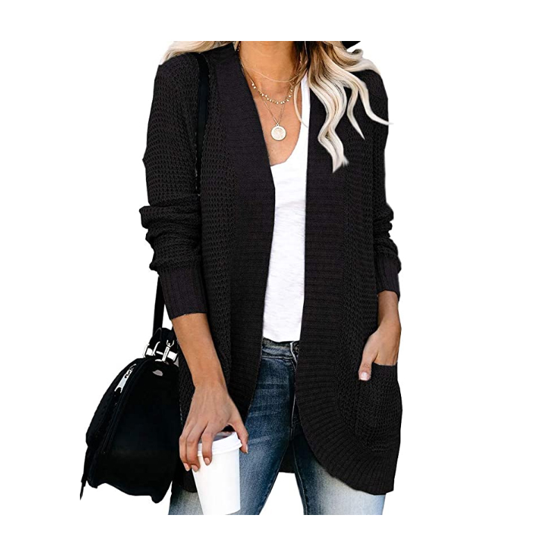 Fashion long sleeve thick knit African lady cardigan