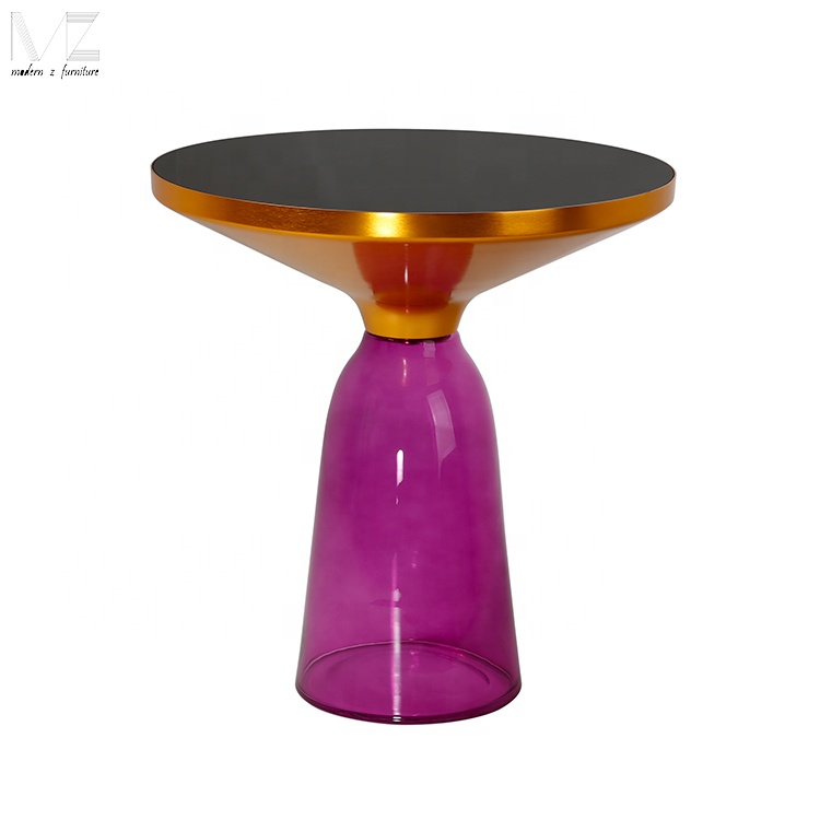 Designer stained glass clock Thailand coffee table