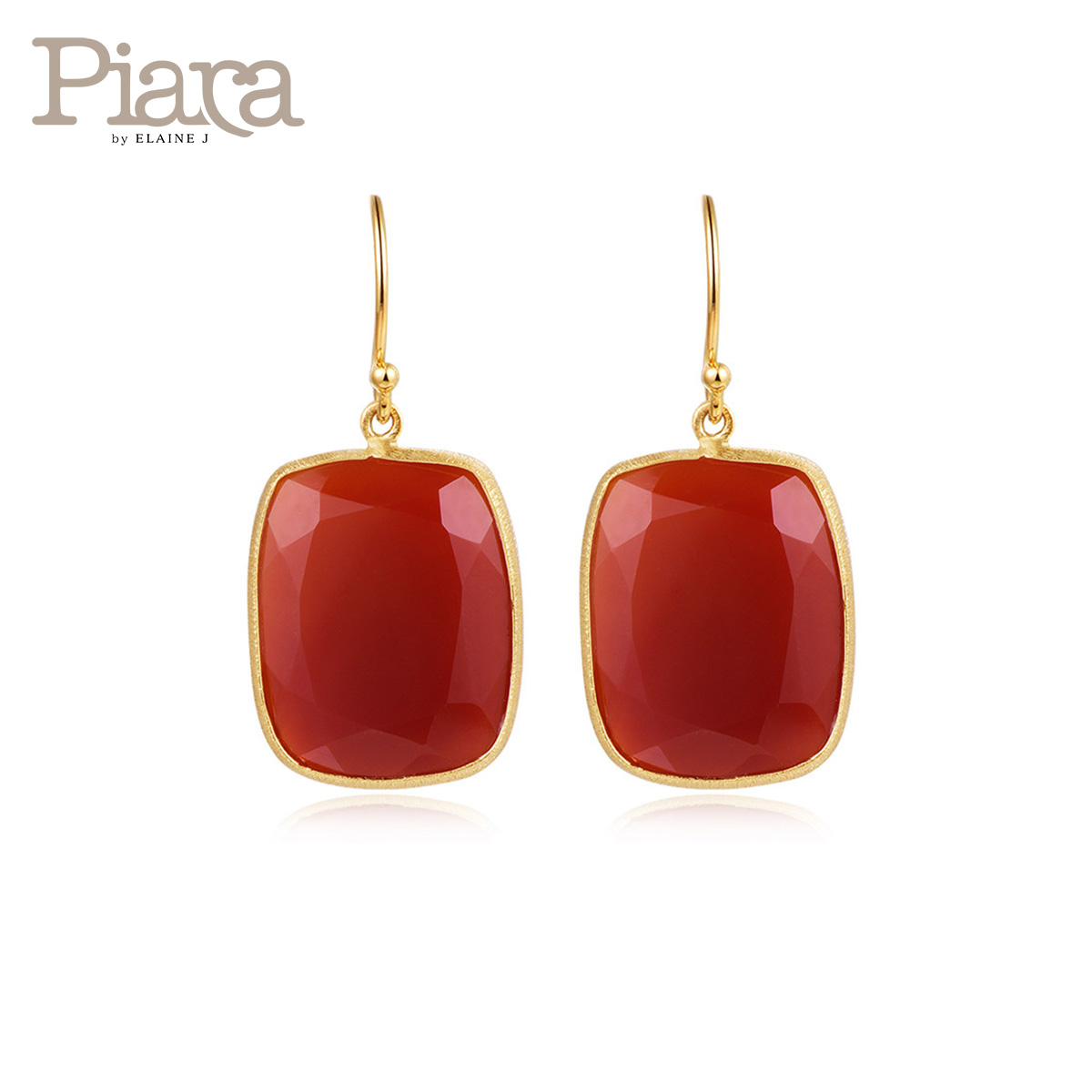 High sense of original simple female agate earrings