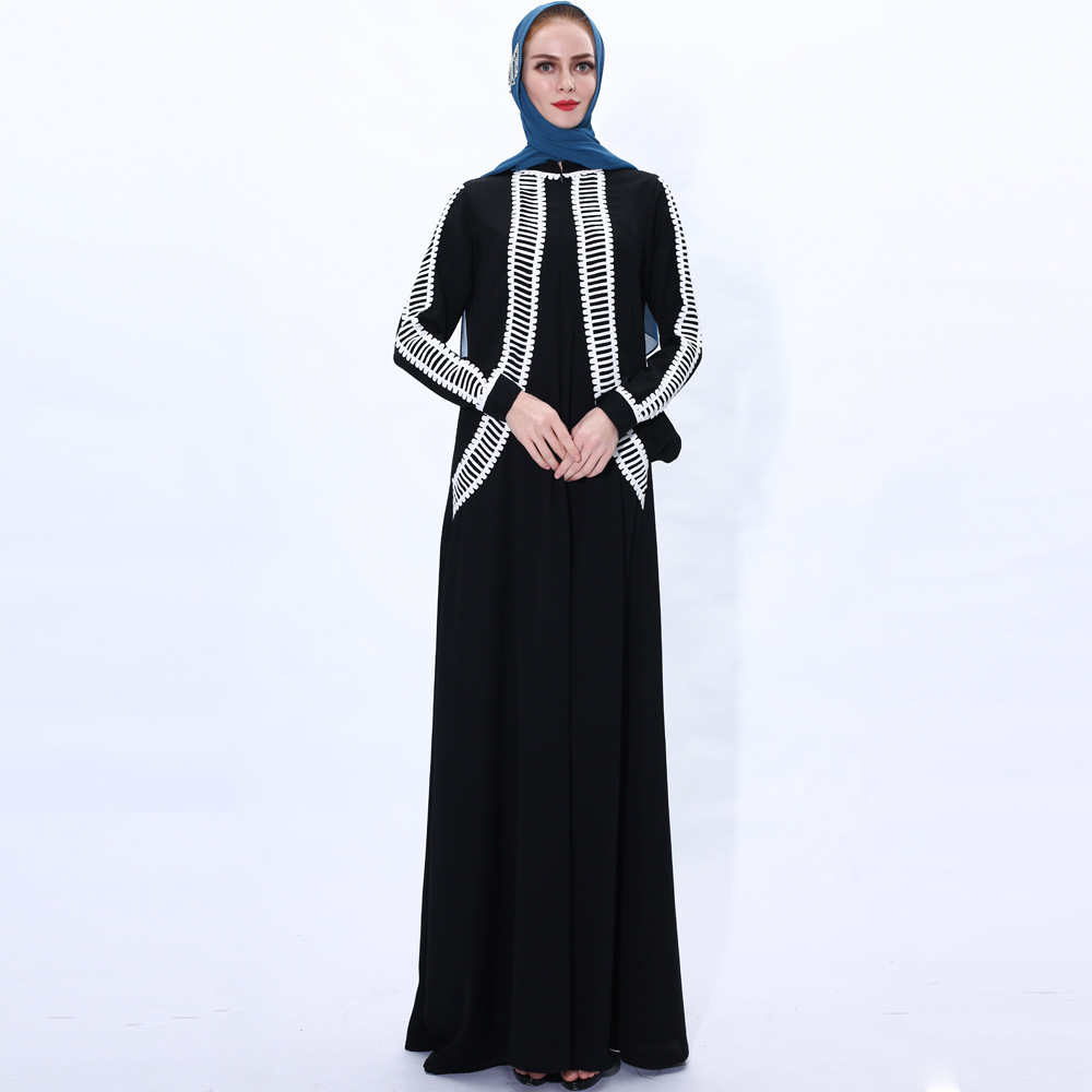 Saudi Arabia loose plus-size ankle-length dress