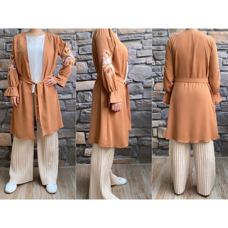 Arab fashion autumn conservative women's clothing spot fake two embroidered robes