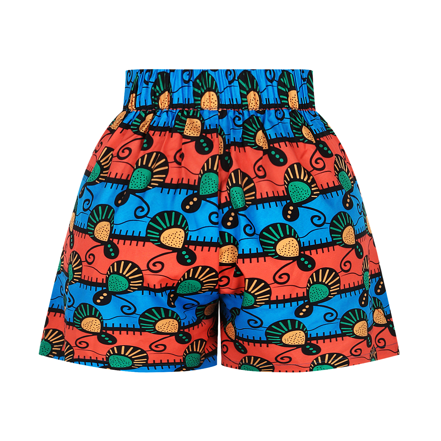 Elastic waist wide legs elegant African women's shorts are a hot seller