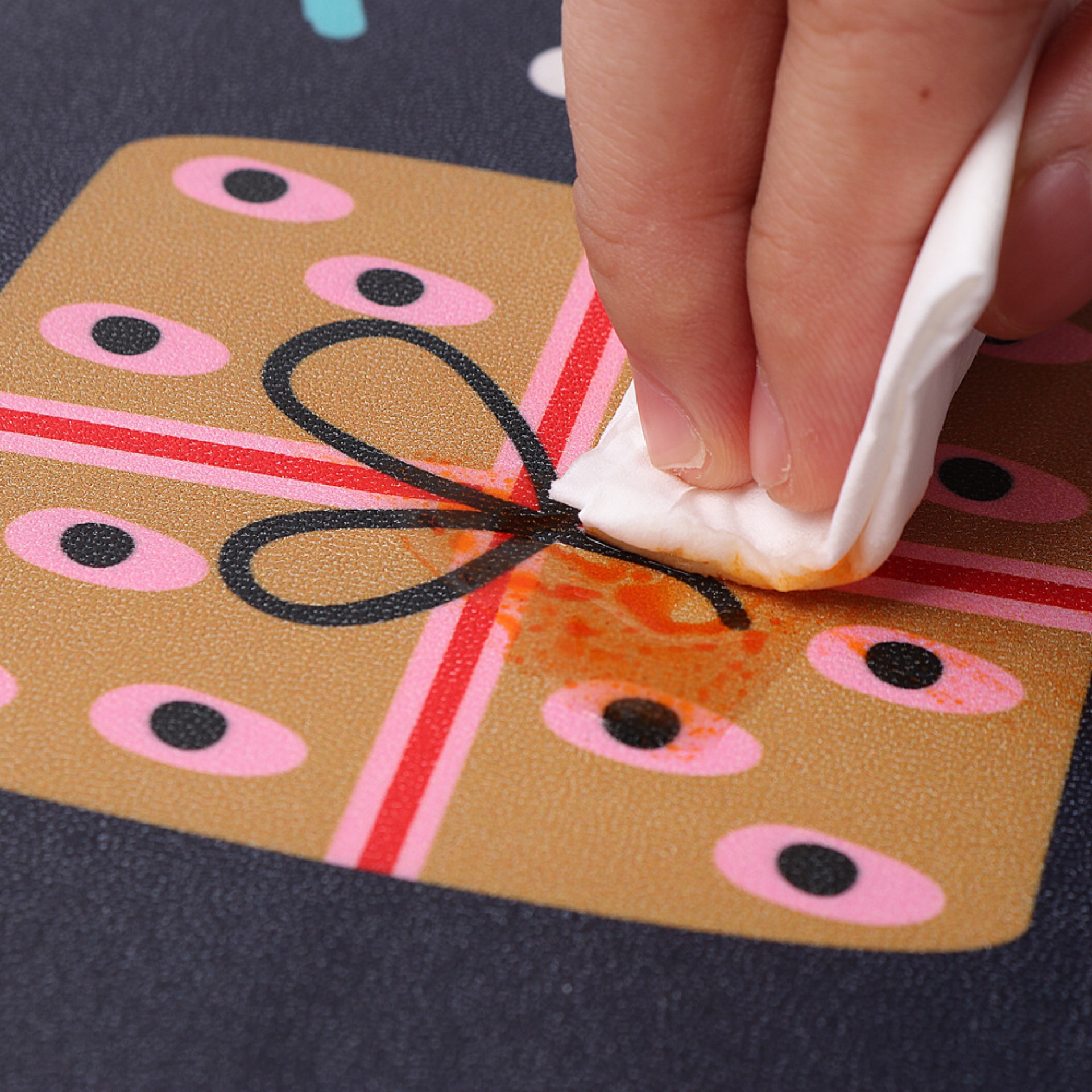 Christmas cartoon duplex PU Southeast Asia Place mat