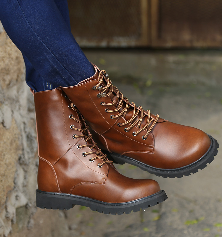 High quality daily leather Martin black Middle Eastern men's boots