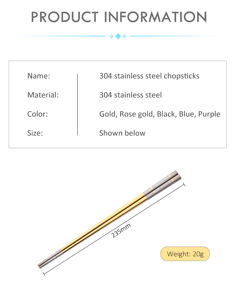 Fashion luster and colorful suit southeast Asian chopsticks